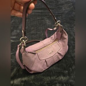 Coach leather purple satchel purse